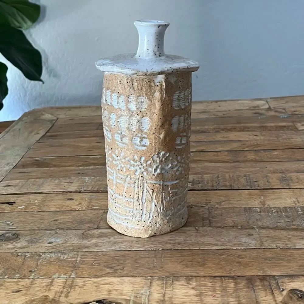 1972 Mid-century Ceramic Flower Vase 9.5